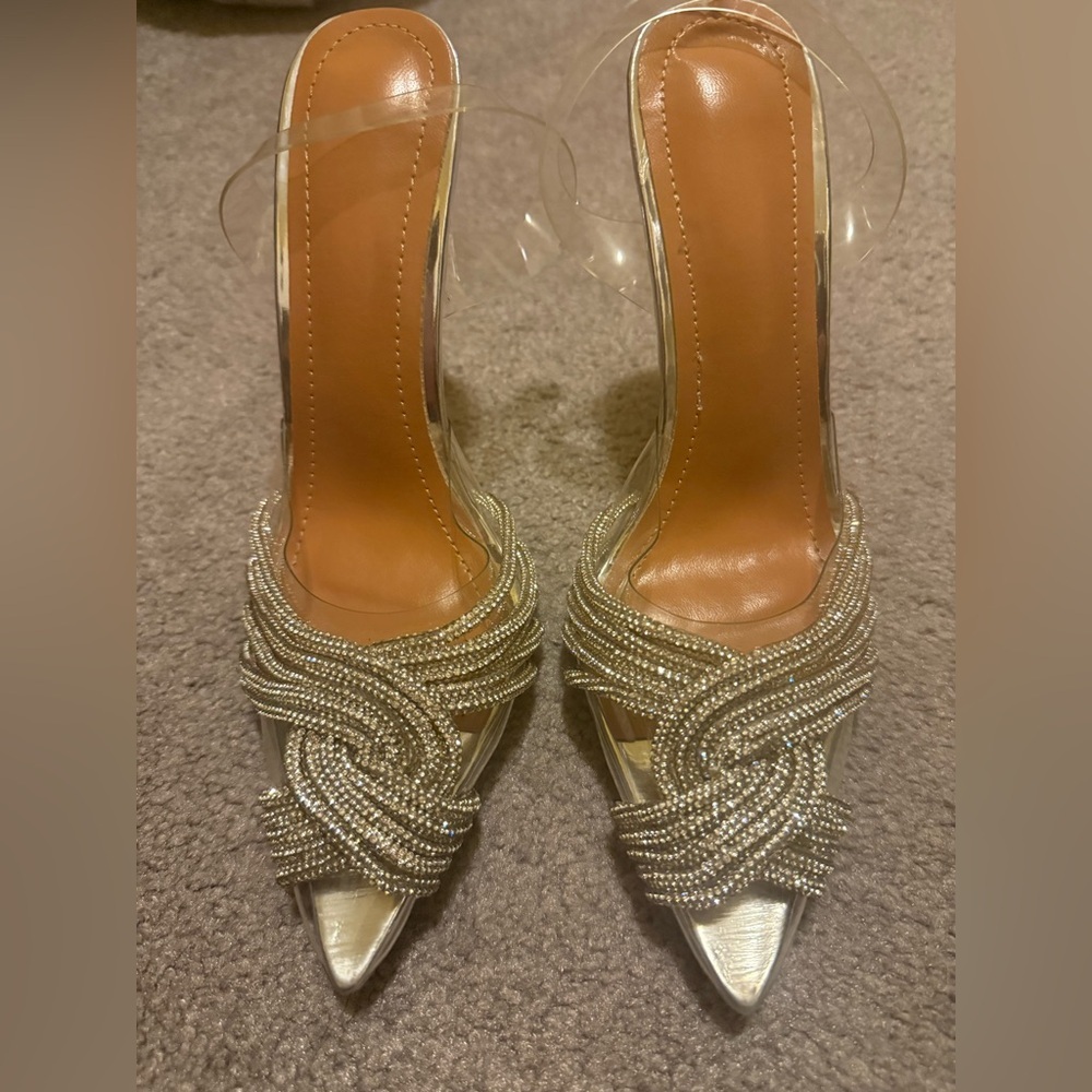 💎Lumi Crystal Embellished Sandals In Silver